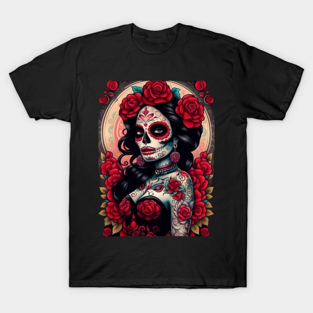 Catrina de Rosas T-Shirt by Absinthe Society 